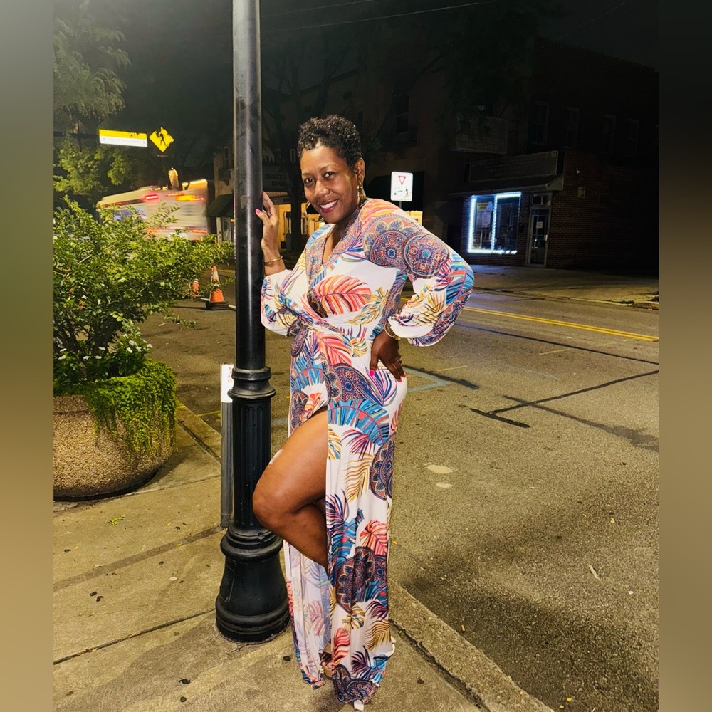 New Maxi Multi Color Maxi Dress